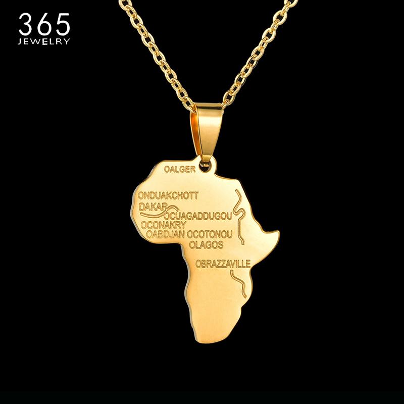 Fashion Hip Hop Africa Map Pendant Necklace Charm Stainless Steel Ethiopian Jewelry Wholesale Necklace Women Men Party Gift
Fashion Hip Hop Africa Map Pendant Necklace Charm Stainless Steel Ethiopian Jewelry Wholesale Necklace Women Men Party Gift