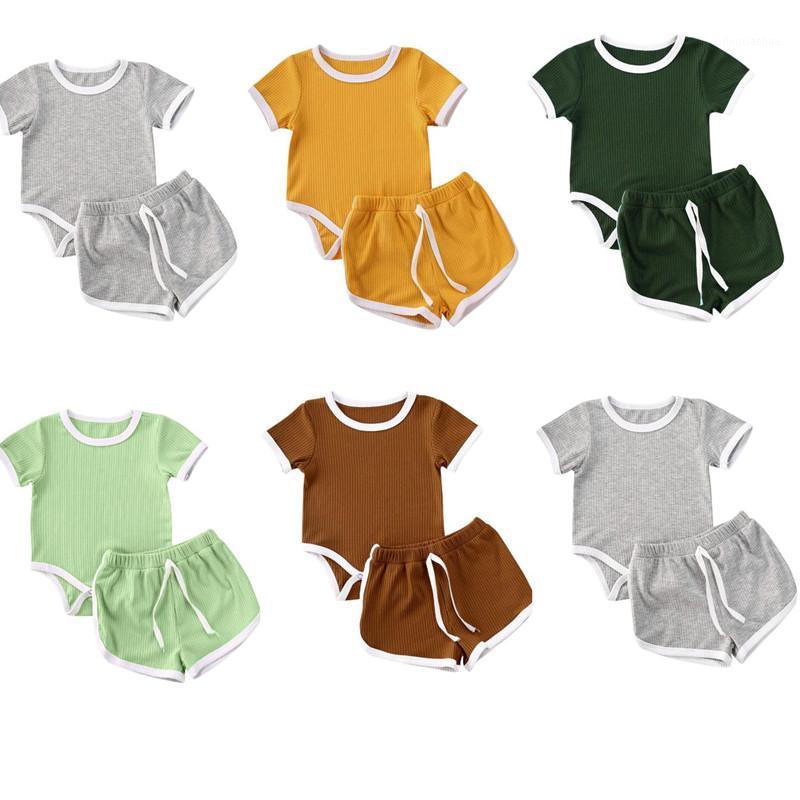 0-24M Infant Summer Casual Baby Clothes Boys Girls Short Sleeve Knited Romper+Shorts 2pcs Cotton Baby Clothing Outfits 5 Colors1
0-24M Infant Summer Casual Baby Clothes Boys Girls Short Sleeve Knited Romper+Shorts 2pcs Cotton Baby Clothing Outfits 5 Colors1