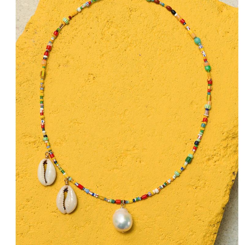 Chokers Collare Shell Pendants Necklaces Jewelry Bohemian Boho Summer Beach Imitation Pearls Seed Beaded Rainbow Necklace Wholesale
Chokers Collare Shell Pendants Necklaces Jewelry Bohemian Boho Summer Beach Imitation Pearls Seed Beaded Rainbow Necklace Wholesale