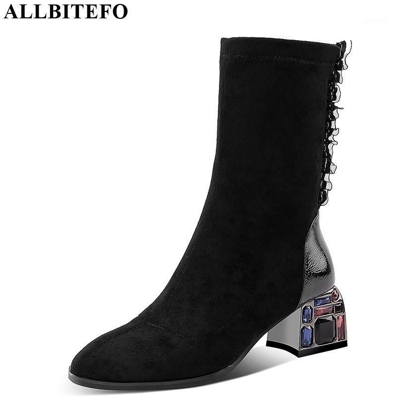 ALLBITEFO crystal heel comfortable flock slip-on women boots fashion brand style ankle boots pure color new spring Autumn1, As picture
ALLBITEFO crystal heel comfortable flock slip-on women boots fashion brand style ankle boots pure color new spring Autumn1, As picture
