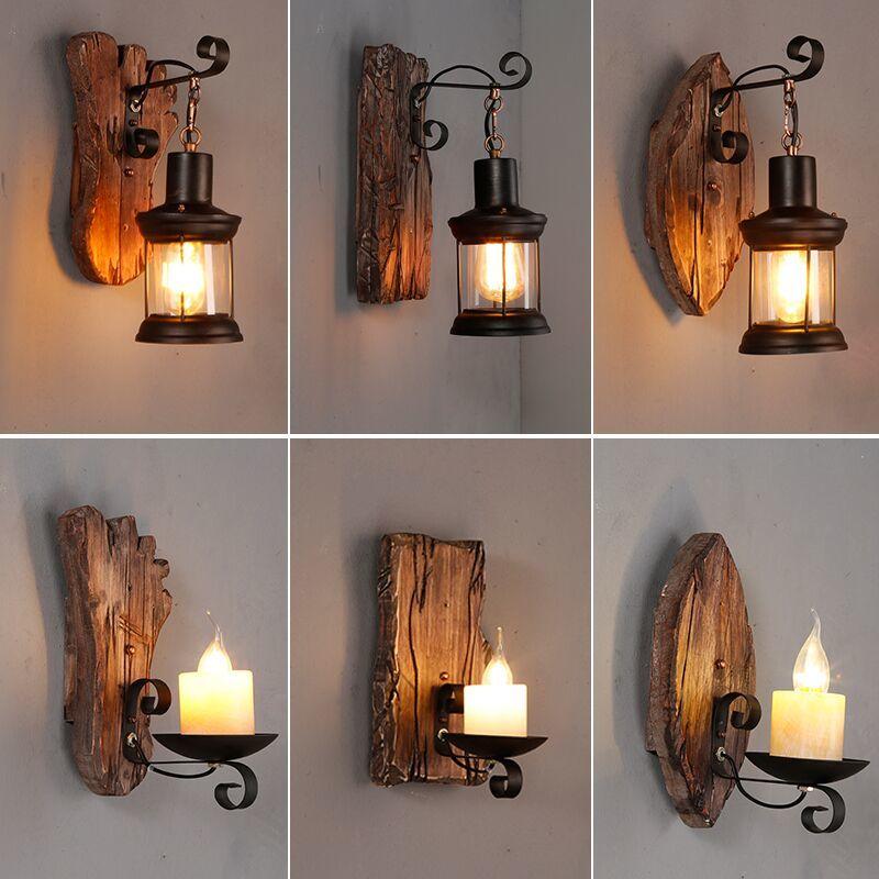Retro Rural Wood Wall Lamps Creative Living Room Corridor Decoration Light Restaurant Bedside Solid Wood Glass Cover Wall Lights 
Retro Rural Wood Wall Lamps Creative Living Room Corridor Decoration Light Restaurant Bedside Solid Wood Glass Cover Wall Lights