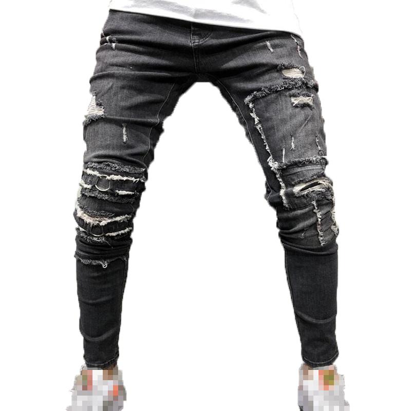 Men' Jeans Gray Ripped For Men Autumn Fashion Slim Elastic Waist Distressed Man Casual Skinny Denim Pencil Pants Pantalon Homme
Men' Jeans Gray Ripped For Men Autumn Fashion Slim Elastic Waist Distressed Man Casual Skinny Denim Pencil Pants Pantalon Homme