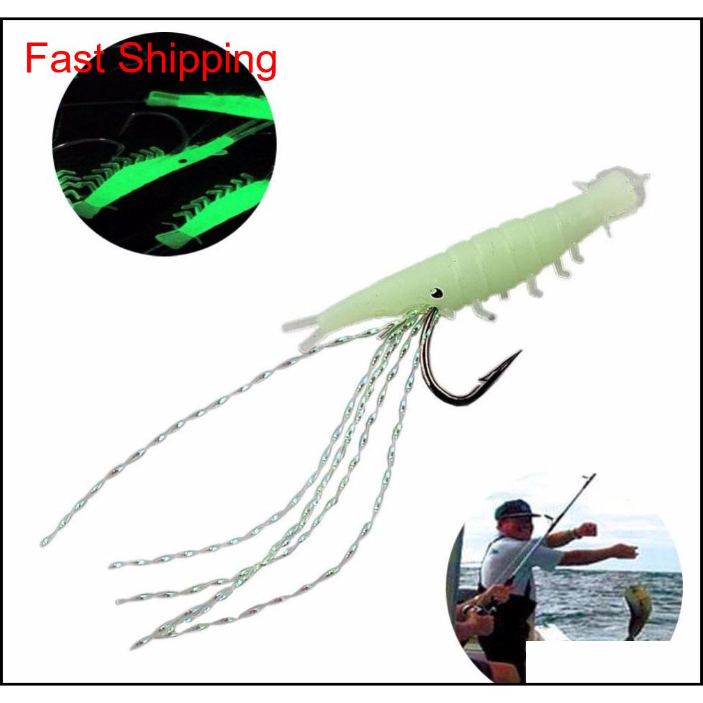 5pcs/pack Sabiki Shrimp Rigs Glitter Soft Fishing Lure Glow In The Dark Fish Fishing Bait Baits qylwcA garden2010
5pcs/pack Sabiki Shrimp Rigs Glitter Soft Fishing Lure Glow In The Dark Fish Fishing Bait Baits qylwcA garden2010