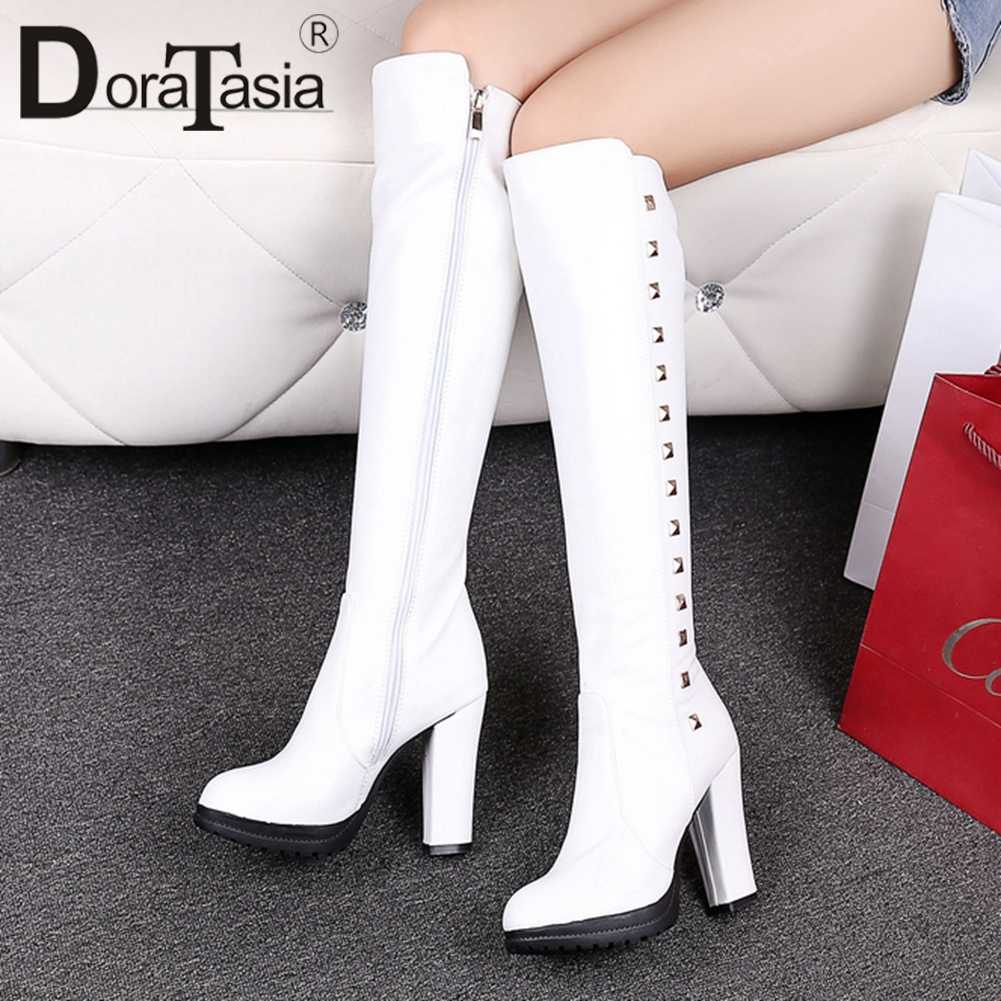DORATASIA Ladies Concise Elegant Office Long Boots 2020 High Heels Boots Women Zipper Platform Knee High Shoes Woman, White
DORATASIA Ladies Concise Elegant Office Long Boots 2020 High Heels Boots Women Zipper Platform Knee High Shoes Woman, White