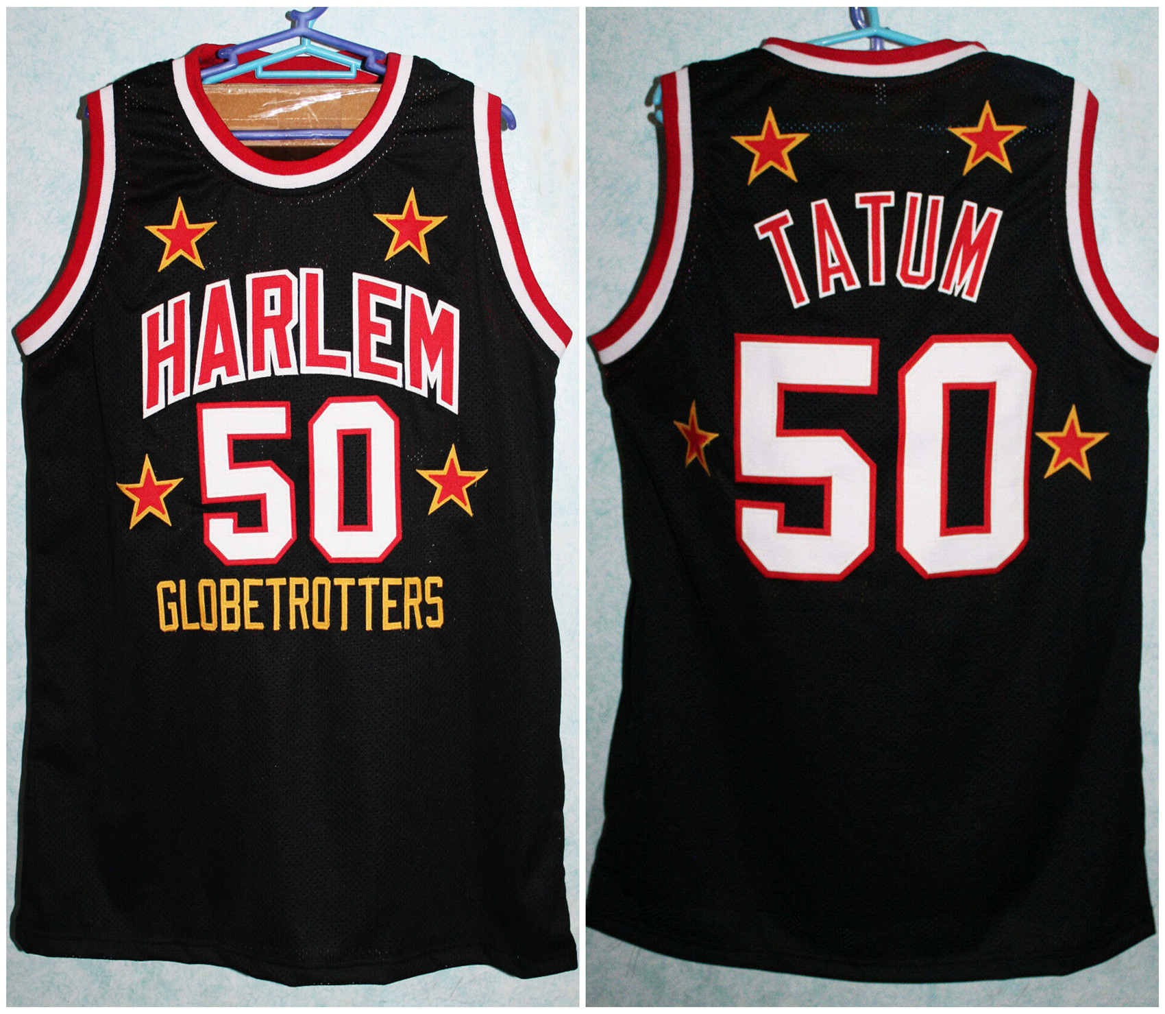 Harlem Globetrotters Basketball Jersey Reece Goose Tatum jersey #50 Men' Stitched Custom throwback size -5XL, Black
Harlem Globetrotters Basketball Jersey Reece Goose Tatum jersey #50 Men' Stitched Custom throwback size -5XL, Black
