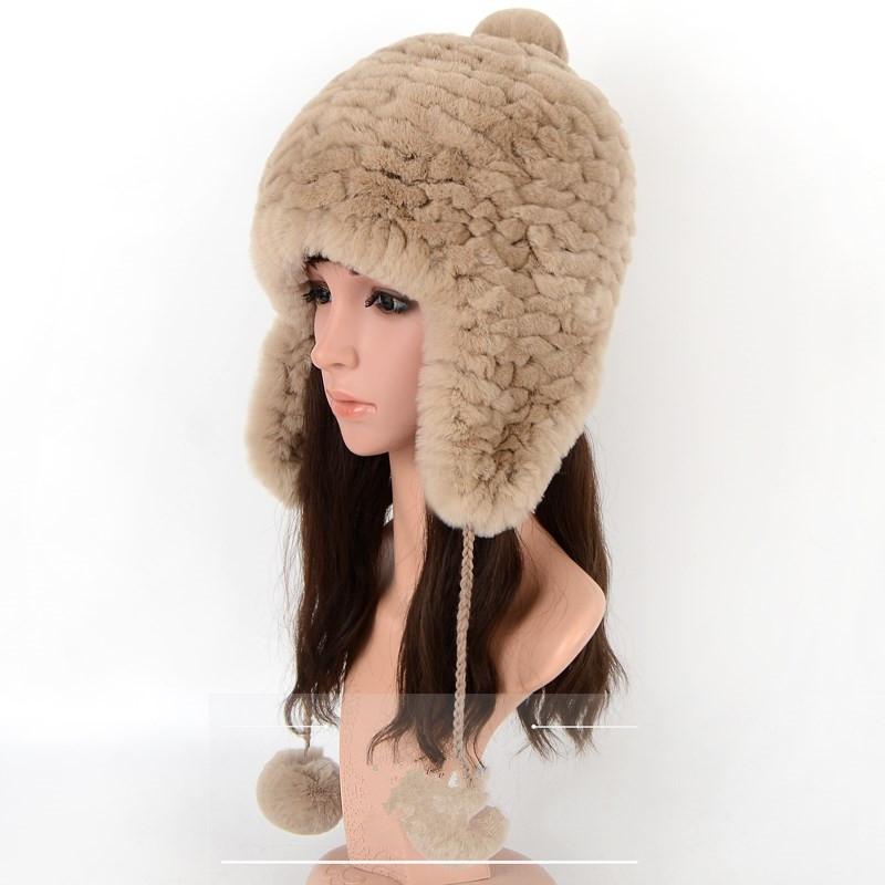 Real Rex Fur Hat with Earflap New Design Winter Warm Knitted Cap for Girl Women Big Pompom H5, White
Real Rex Fur Hat with Earflap New Design Winter Warm Knitted Cap for Girl Women Big Pompom H5, White