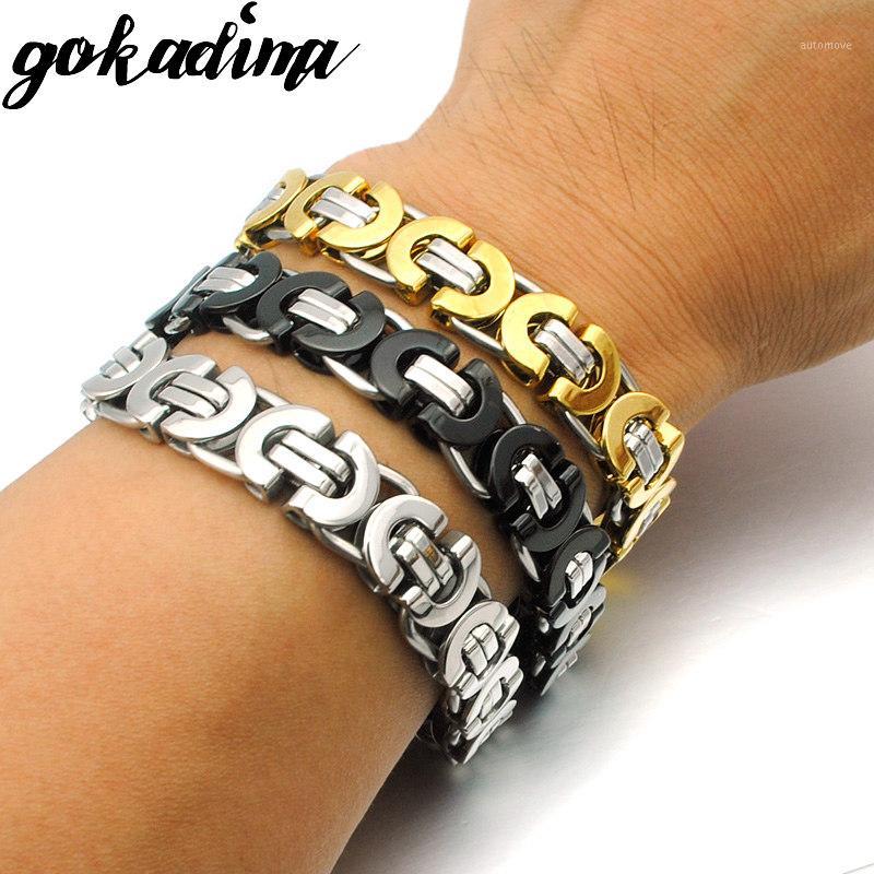 Gokadima Men Bracelet Gold Color Stainless Steel Flat Byzantine Chain bracelet for Christmas gift Hip Hop Jewelry1
Gokadima Men Bracelet Gold Color Stainless Steel Flat Byzantine Chain bracelet for Christmas gift Hip Hop Jewelry1