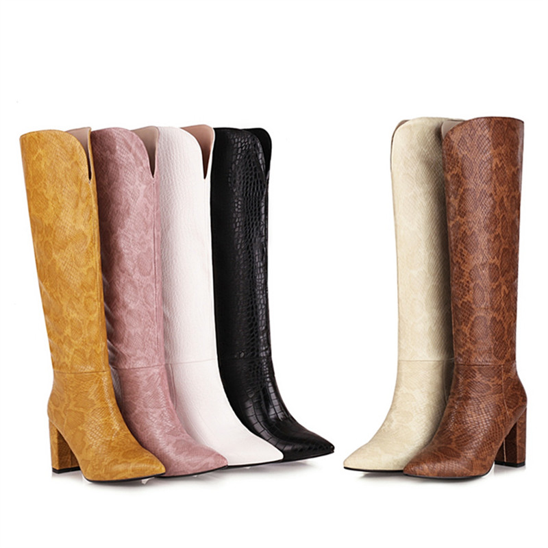 Western boots High Heel Boots Zipper Thick Heel Woman Knee High Fashion Sexy Party Woman FootwearSize 34-43, Yellow
Western boots High Heel Boots Zipper Thick Heel Woman Knee High Fashion Sexy Party Woman FootwearSize 34-43, Yellow