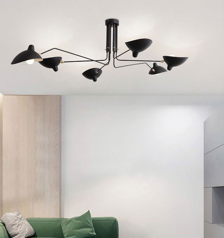 Retro Serge Mouille Pendant Lamps Nordic Industrial Simple LED Spider adjustable Lamp Living Bedroom Luminaire
Retro Serge Mouille Pendant Lamps Nordic Industrial Simple LED Spider adjustable Lamp Living Bedroom Luminaire