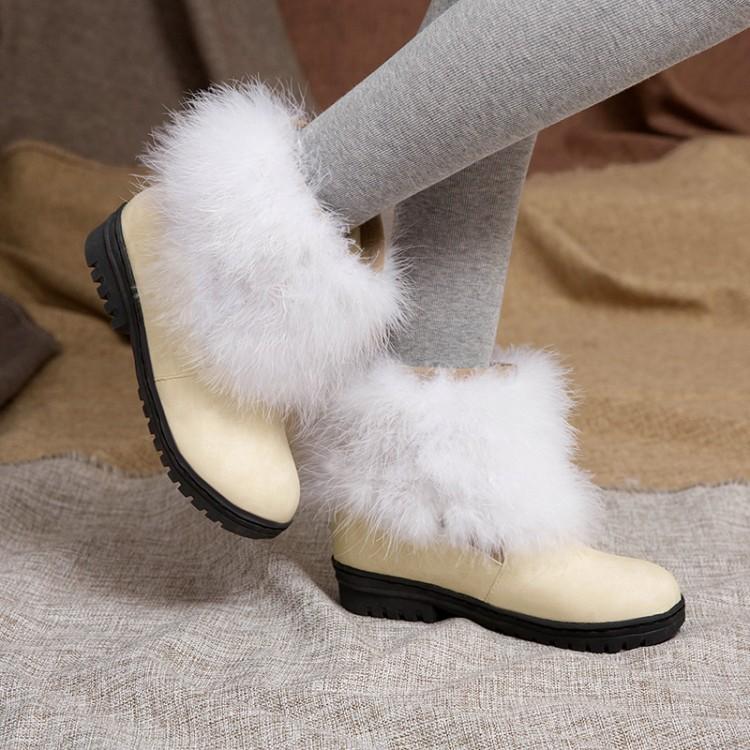 BLXQPYT Winter Women Fur Snow Boots Genuine Leather Mid-calf Boots Female Waterproof Warm Flat long big size 34-46 525, White short
BLXQPYT Winter Women Fur Snow Boots Genuine Leather Mid-calf Boots Female Waterproof Warm Flat long big size 34-46 525, White short