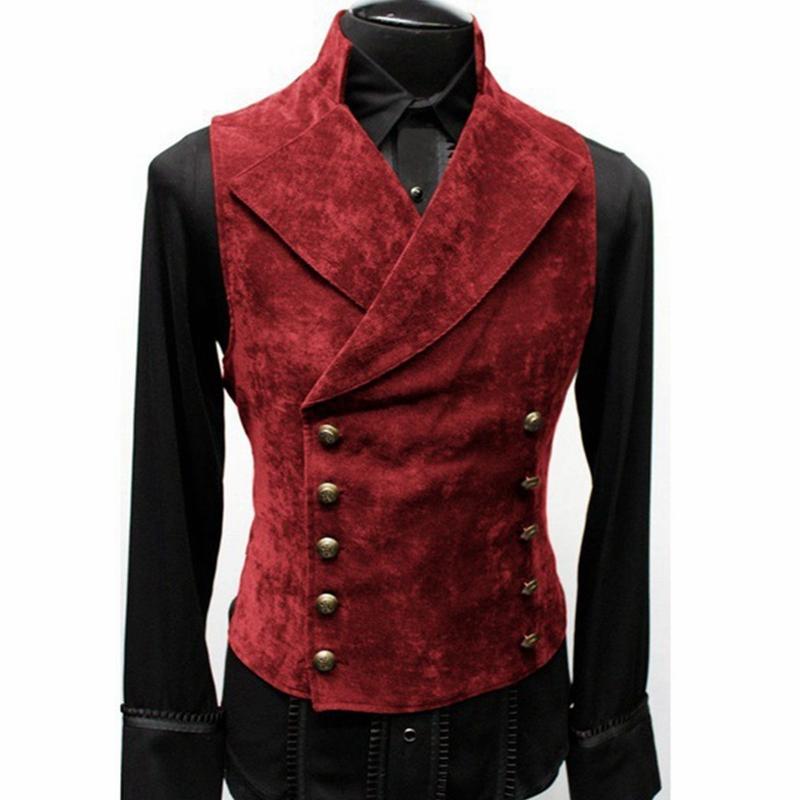 Mandylandy Double Breasted Coat Vest Wedding Men Gilet Mens Waistcoat with Leather Wool Tweed Men Suit Vests Stand Collar Suede, Black
Mandylandy Double Breasted Coat Vest Wedding Men Gilet Mens Waistcoat with Leather Wool Tweed Men Suit Vests Stand Collar Suede, Black