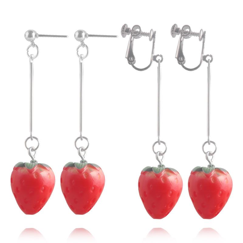 RJ New Fruit Strawberry Earring Female Lovely Girl Simulation Red Strawberry Dangle Ear Clip For Women Fine Jewelry Accessories
RJ New Fruit Strawberry Earring Female Lovely Girl Simulation Red Strawberry Dangle Ear Clip For Women Fine Jewelry Accessories