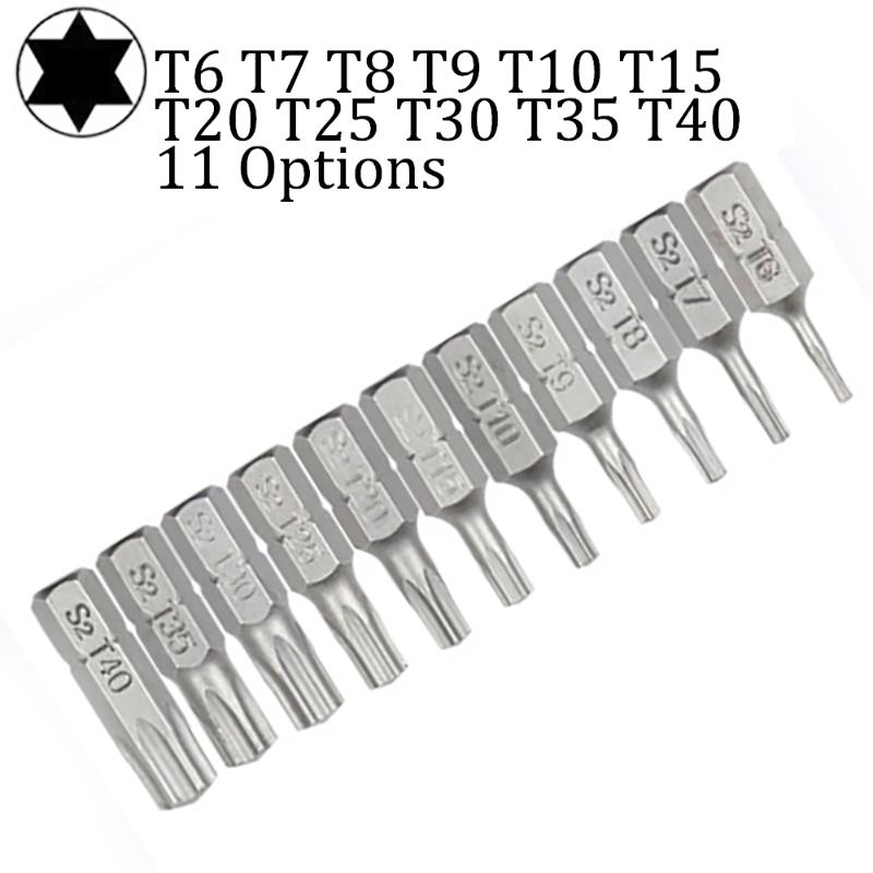 

10pcs Torx Screwdriver Bit Set 1/4 Hex Shank Star T6 T7 T8 T10 T15 T20 T25 T30 T35 T40 Screw Driver Bits Home Hand Tools