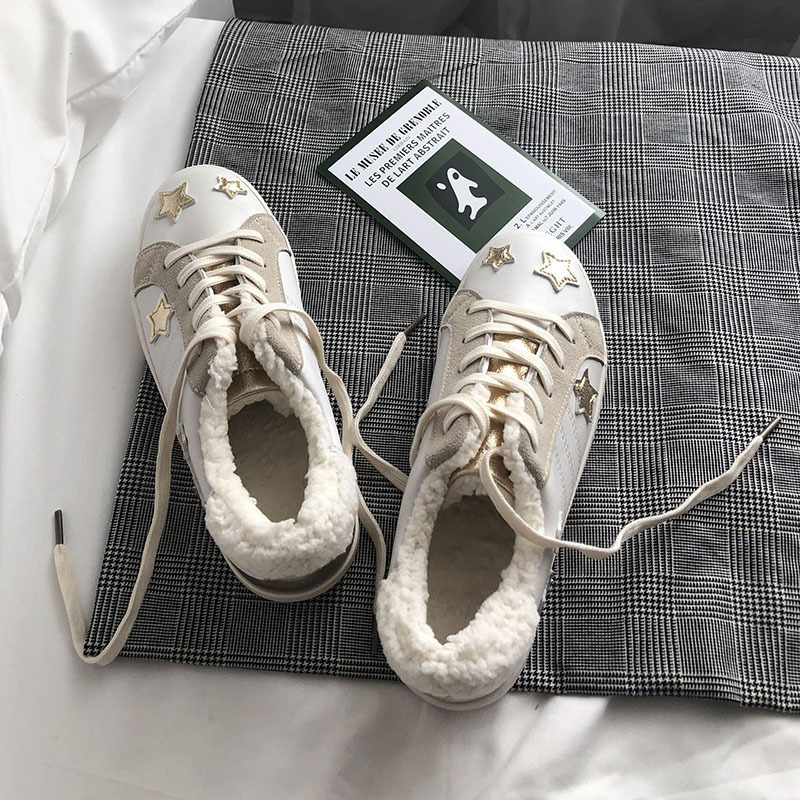 winter Lace-up Fashion Women Casual Solid Canvas Female Comfortable Star Shoes Woman S13-30 Y200801