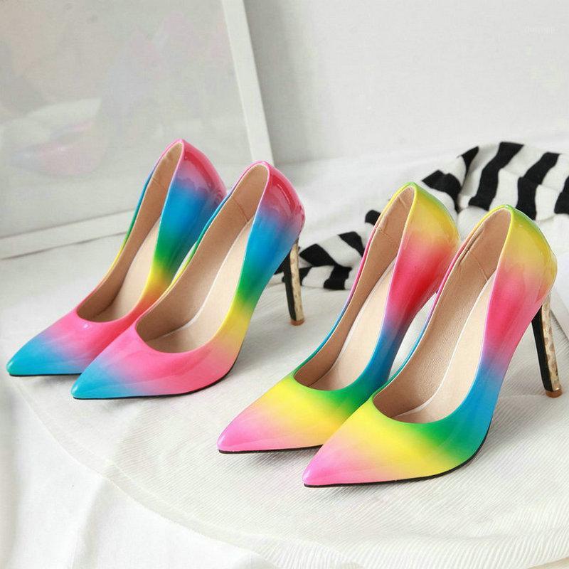 2020 Mixed Colors High Heeled Lady Pumps Shallow Pointed Toe Woman Shoes Party Shoes Slip-on Rainbow Women Pumps Wedding1, Blue
2020 Mixed Colors High Heeled Lady Pumps Shallow Pointed Toe Woman Shoes Party Shoes Slip-on Rainbow Women Pumps Wedding1, Blue
