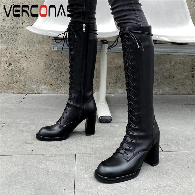 VERCONAS Women Knee-High Boots Autumn Winter New Shoes Woman Cross-Tied Genuine Leather High Heels Side Zipper Basic Long Boots1, Black
VERCONAS Women Knee-High Boots Autumn Winter New Shoes Woman Cross-Tied Genuine Leather High Heels Side Zipper Basic Long Boots1, Black