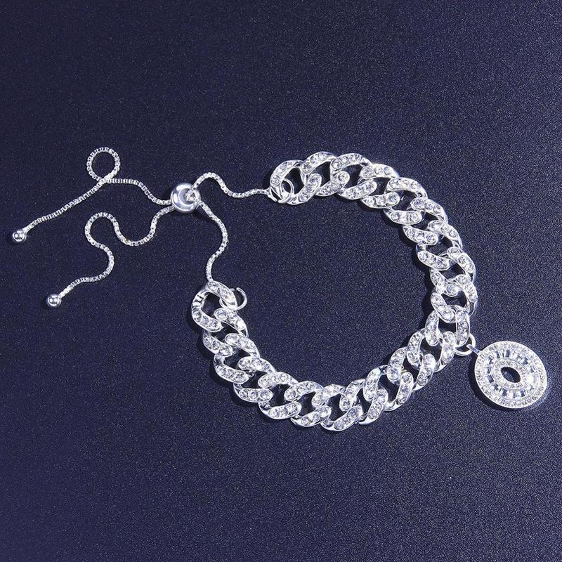 12mm DIY Gold Layered Initial Cuban Link Chain Iced Out Anklets for Women Anklet Ankle Bracelet Stainless Steel Jewelry 220216