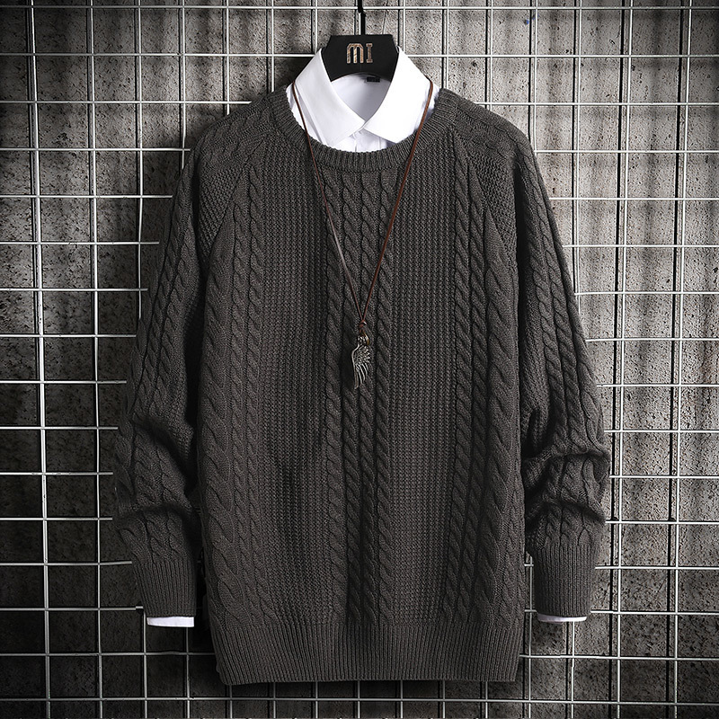 SingleRoad Oversized Mens Knitted Winter Hip Hop Harajuku Korean Casual Sweaters Pullover Black Sweater Men 201211