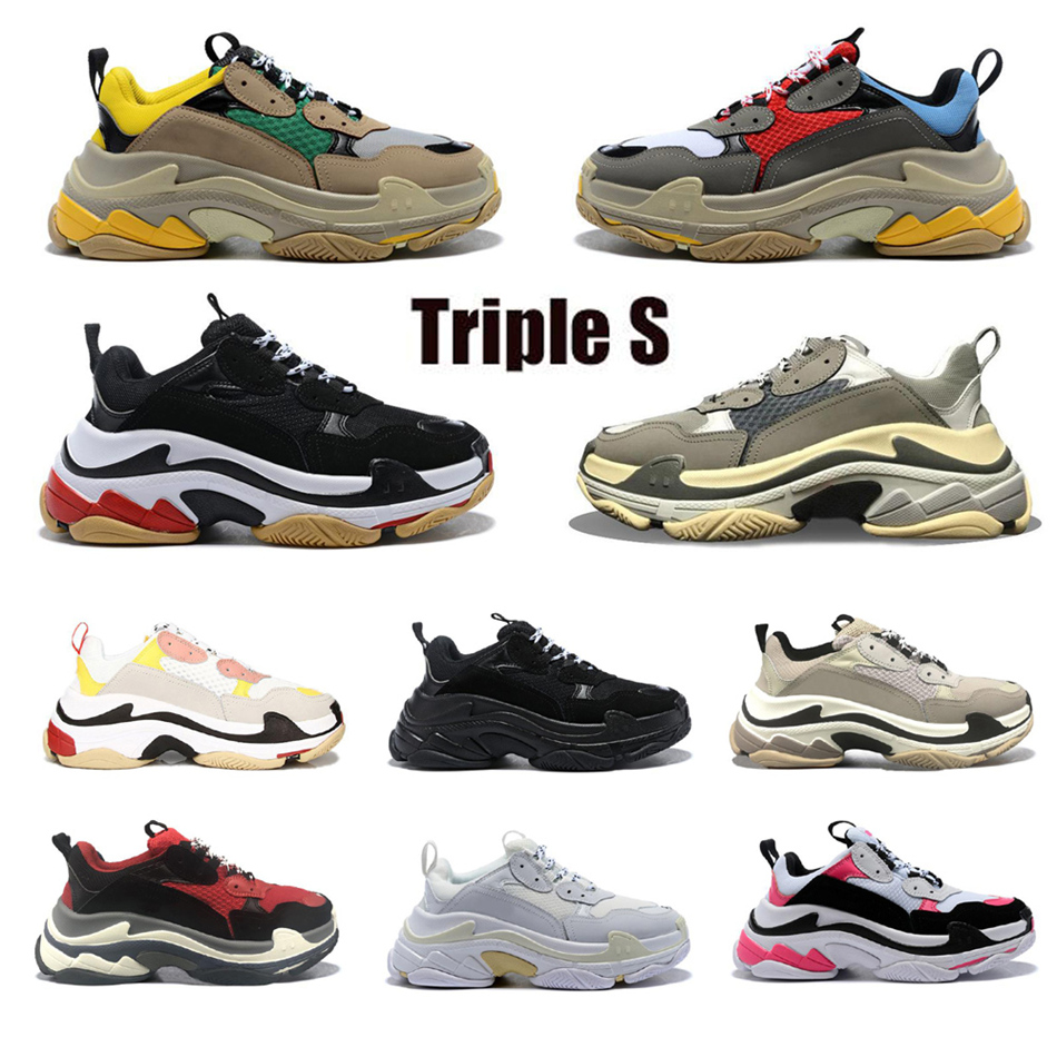 2021 Triple S Platform Sneakers For Men Women Chaussures Paris 17FW Triple Black Cream Yellow Red Casual Shoes Luxury Shoes 36-45, Shoebox
2021 Triple S Platform Sneakers For Men Women Chaussures Paris 17FW Triple Black Cream Yellow Red Casual Shoes Luxury Shoes 36-45, Shoebox