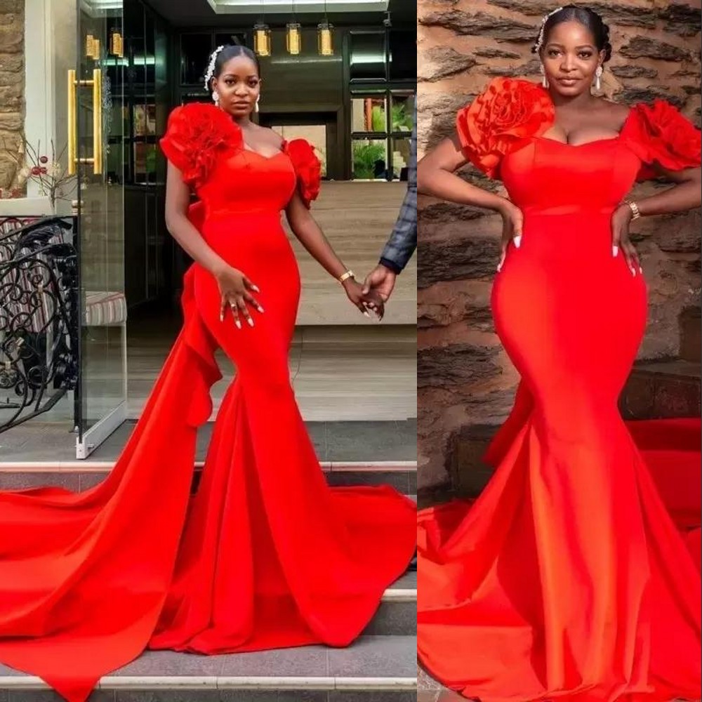 2022 African Red Mermaid Formal Prom Dresses Hand Made Flowers Robe De Soiree Party Gowns Long Overskirt Sweep Train Evening Dress Plus Size Cap Sleeves, Black
2022 African Red Mermaid Formal Prom Dresses Hand Made Flowers Robe De Soiree Party Gowns Long Overskirt Sweep Train Evening Dress Plus Size Cap Sleeves, Black