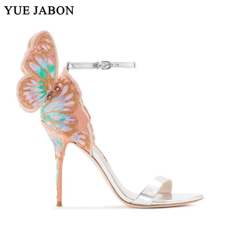 Sexy butterfly shoes leather metallic embroidered angel wing dress woman pumps open toe buckle strap lady High Heel Sandals, Picture 11
Sexy butterfly shoes leather metallic embroidered angel wing dress woman pumps open toe buckle strap lady High Heel Sandals, Picture 11