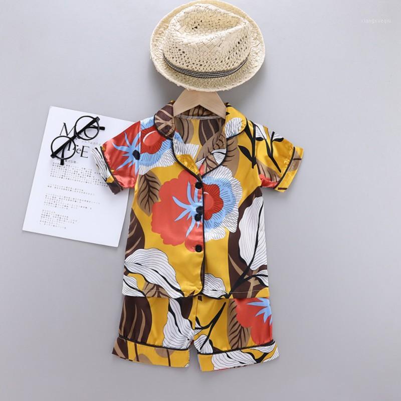 Pajamas Baby Sleepwear Kids Boys Girls Small Leaves Print Short Sleeve Nightgown Set Blouse Tops+Shorts Sleepwear Child Pajamas1
Pajamas Baby Sleepwear Kids Boys Girls Small Leaves Print Short Sleeve Nightgown Set Blouse Tops+Shorts Sleepwear Child Pajamas1