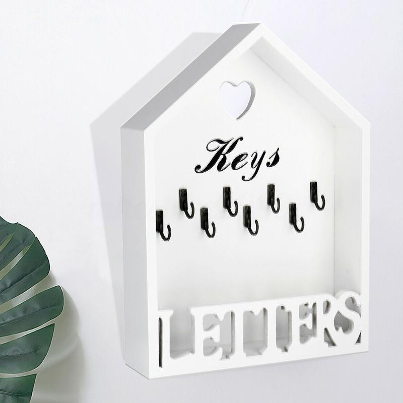 Hooks & Rails Portable Letter Rack Cottage Wooden Organizer 8 Storage Key Holder Office Vintage Decoration Wall Mounted Home Hanger
Hooks & Rails Portable Letter Rack Cottage Wooden Organizer 8 Storage Key Holder Office Vintage Decoration Wall Mounted Home Hanger