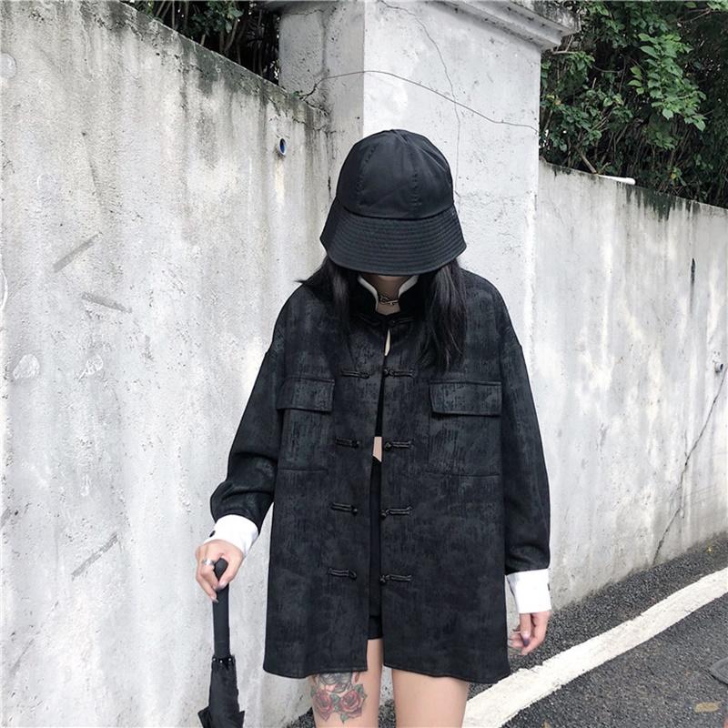 Black Gothic Blouse And Top Women Tang Suit Shirt Asian Streetwear Girls Harajuku Traditional Chinese Style Clothing Women 11483
Black Gothic Blouse And Top Women Tang Suit Shirt Asian Streetwear Girls Harajuku Traditional Chinese Style Clothing Women 11483