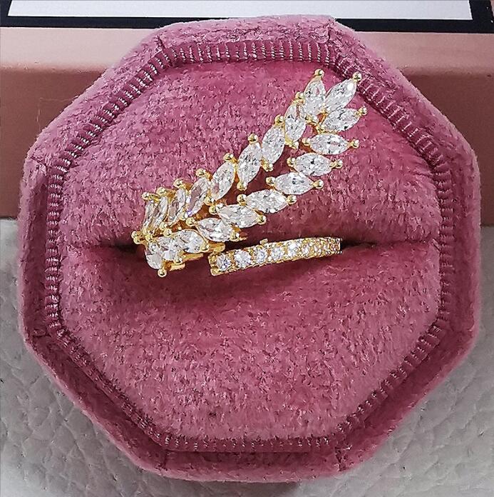 Marquise Cut Sterg Sier Wedding Rings Open Adjustable Women's Ring for Party