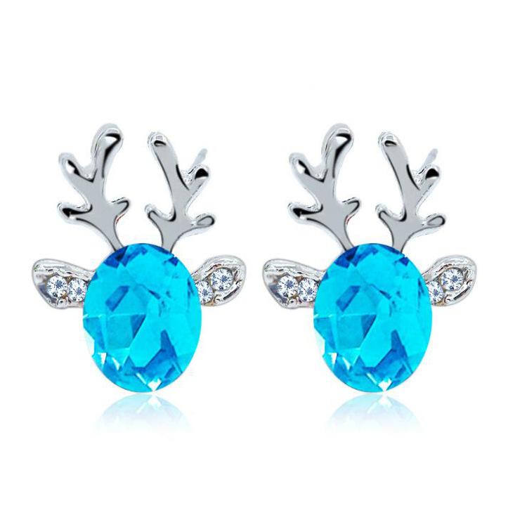925 Silver Ear Stud Earrings Cute Antler Crystal Deer Elk Christmas Girls/ Women's Fashion Jewelry X'Mas Earrings
925 Silver Ear Stud Earrings Cute Antler Crystal Deer Elk Christmas Girls/ Women's Fashion Jewelry X'Mas Earrings