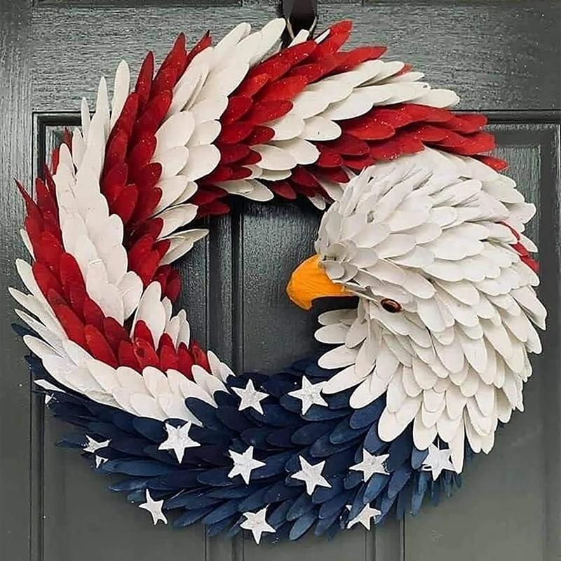 DIY Eagle Garland for Front Door Decoration American Eagle Wreath Patriotic Wreath, 28cm
DIY Eagle Garland for Front Door Decoration American Eagle Wreath Patriotic Wreath, 28cm