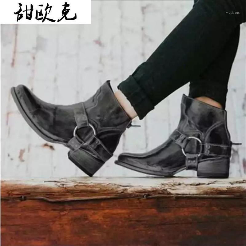 2020 Autumn Women's Ankle Boots Fashion Short Boots Vintage Zipper Ankle Women Leather Belt Buckle Zapatos De Mujer1, Bright black
2020 Autumn Women's Ankle Boots Fashion Short Boots Vintage Zipper Ankle Women Leather Belt Buckle Zapatos De Mujer1, Bright black