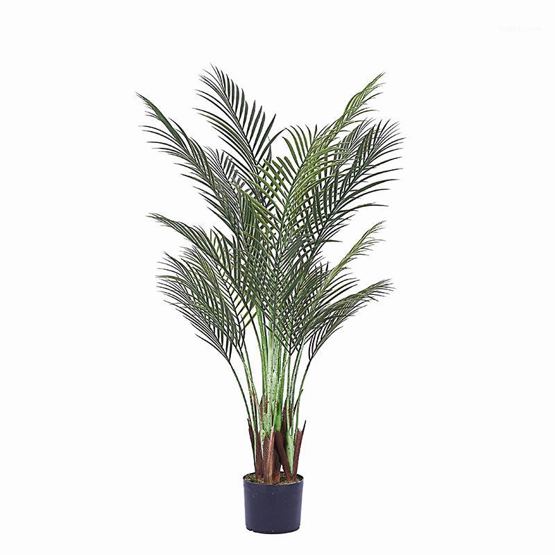 

artificial 130/150cm large palm tree mallow anchovy greenery potted plant floor decoration faux plants fake plants with pot1, 130cm with pot