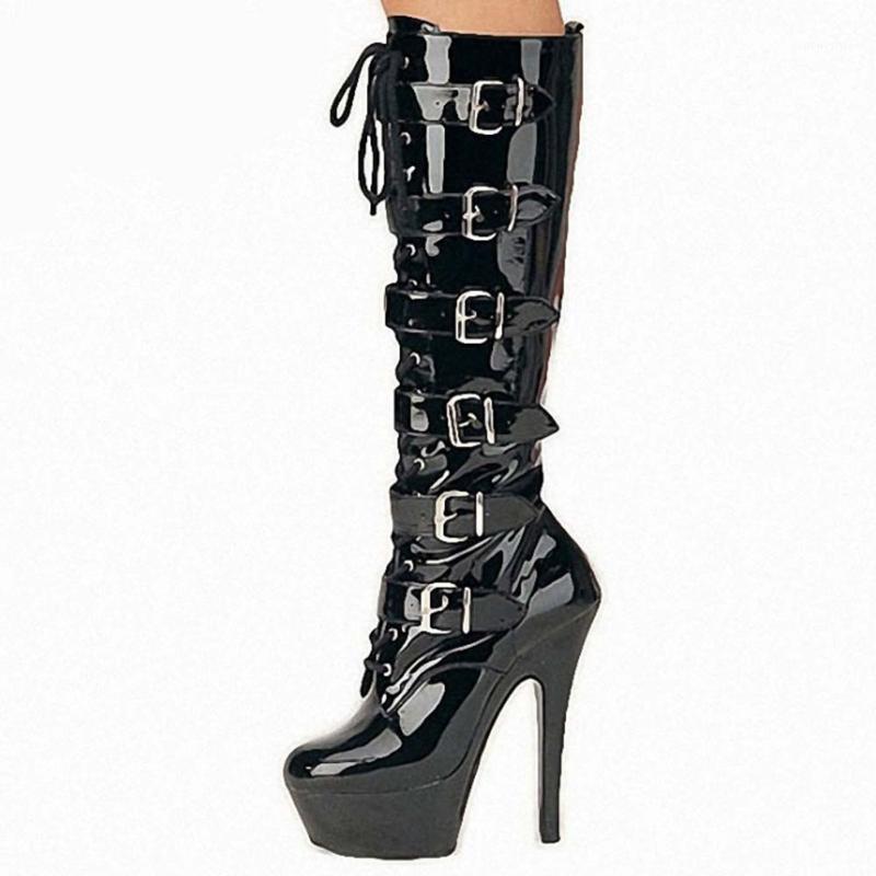 RIBETRINI Hot Sale Girl Punk Cool Buckle Party Platform Shoes Sexy Platform Mid Calf Women Boots Solid Lace Up Boots1, Black
RIBETRINI Hot Sale Girl Punk Cool Buckle Party Platform Shoes Sexy Platform Mid Calf Women Boots Solid Lace Up Boots1, Black