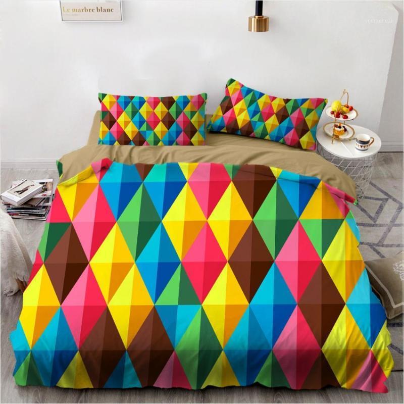 Colorful Printed Bedding Set Geometry Square Bedclothes Duvet Covers with Pillowcases King Queen Size Home Textile No Sheet1, As picture
Colorful Printed Bedding Set Geometry Square Bedclothes Duvet Covers with Pillowcases King Queen Size Home Textile No Sheet1, As picture