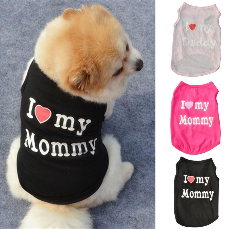 Small Dog Cat Vest Puppy T-Shirt Coat Pet Dog Clothes Summer Apparel Costumes, Black mom
Small Dog Cat Vest Puppy T-Shirt Coat Pet Dog Clothes Summer Apparel Costumes, Black mom