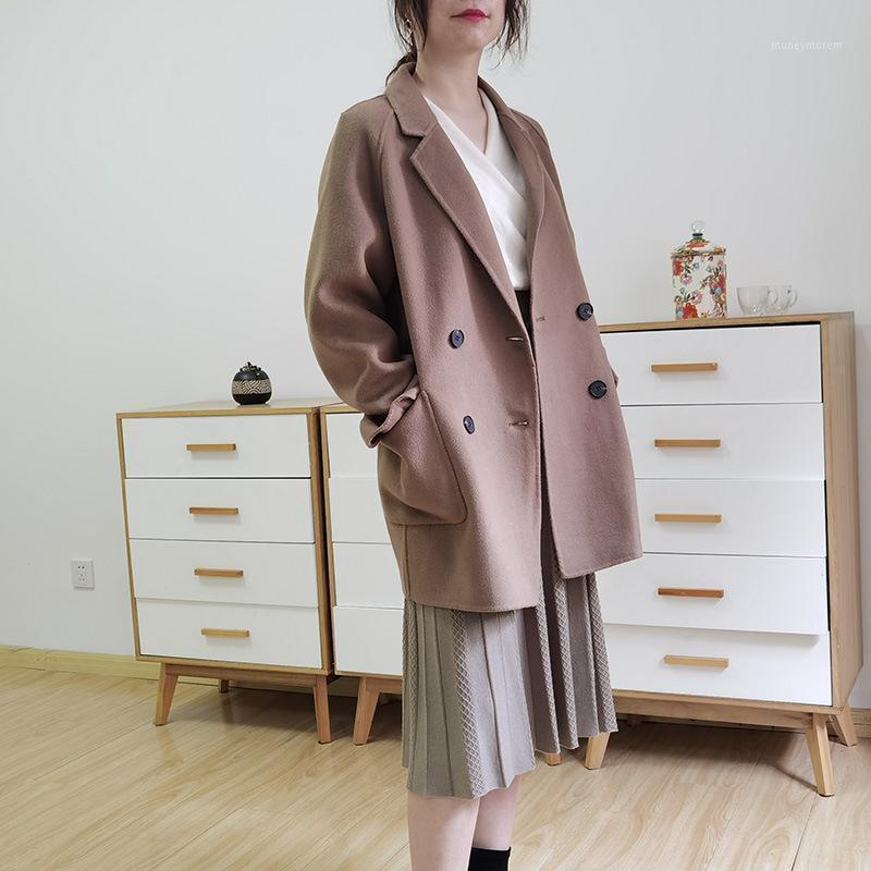 Fashion temperament casual Wool Women's woolen overcoat women's all wool double breasted medium long double faced overcoat1, Black
Fashion temperament casual Wool Women's woolen overcoat women's all wool double breasted medium long double faced overcoat1, Black