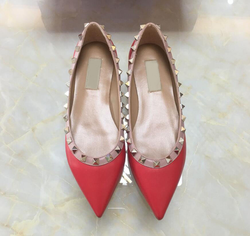 sale! size 35-43 genuine leather stud ballerina flats blue black nude red yellow rose pink luxury designer runway classic fashion womens, Beige
sale! size 35-43 genuine leather stud ballerina flats blue black nude red yellow rose pink luxury designer runway classic fashion womens, Beige