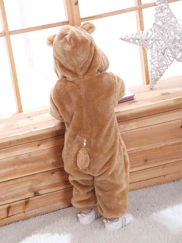 Baby Boy Cartoon 3D Ear Patched Hooded Jumpsuit SHE