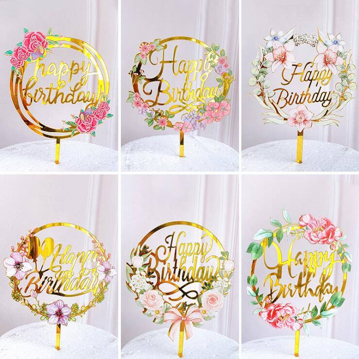 Cake Topper Light Flower Happy Birthday Cake Inserted Card Acrylic Elegant Font Birthday Party Baking Decoration Supplies
Cake Topper Light Flower Happy Birthday Cake Inserted Card Acrylic Elegant Font Birthday Party Baking Decoration Supplies