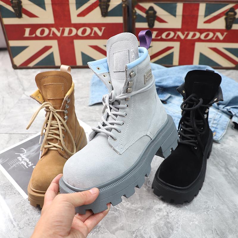 Spring Frosted Genuine Leather Boots Female Casual Fashion Preppy Style Women's Shoes Platform Heels Lace-Up, Black
Spring Frosted Genuine Leather Boots Female Casual Fashion Preppy Style Women's Shoes Platform Heels Lace-Up, Black