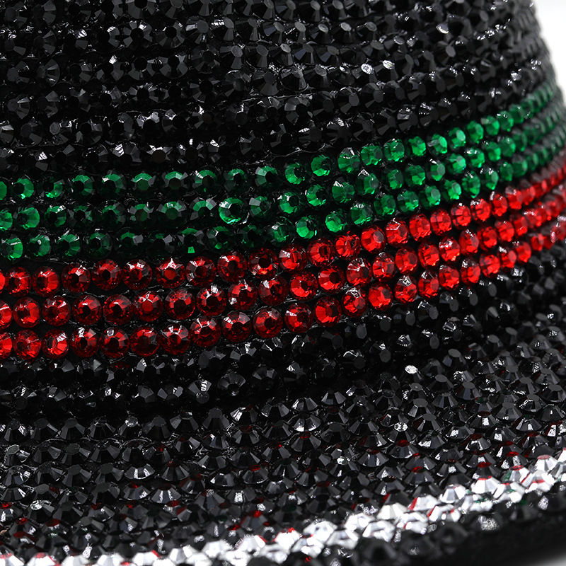 Luxury Diamond Bucket Hat Woman Man Rhinestone Fedora Hats for Women Men Sunhat Sunhats Girl Party Night Performance Cap Bling Fis