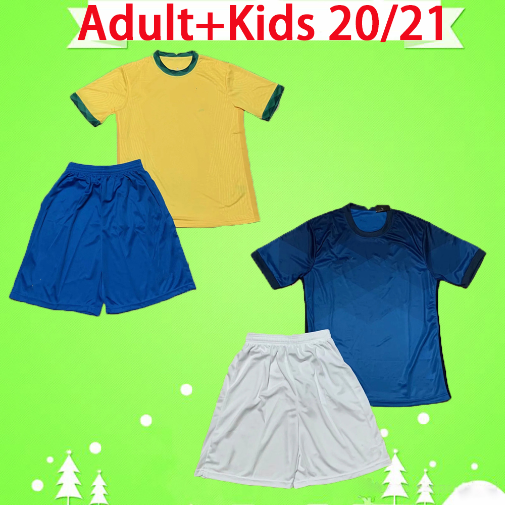 Adult + Kids Kit Brasil soccer jersey BLUE YELLOW home away 2020 2021 boys set child COUTINHO 20 21 mens suit football shirt children, Black
Adult + Kids Kit Brasil soccer jersey BLUE YELLOW home away 2020 2021 boys set child COUTINHO 20 21 mens suit football shirt children, Black