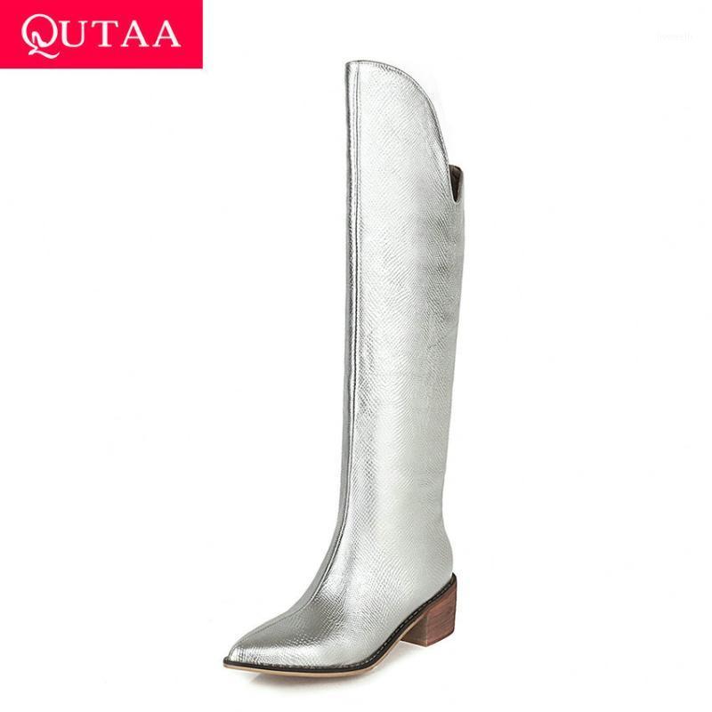 QUTAA 2021 Knee High Women Boots PU Pointed Toe Slip On Women Shoes Square Heel Winter Keep Warm Short Boots Big Size 34-431, Black
QUTAA 2021 Knee High Women Boots PU Pointed Toe Slip On Women Shoes Square Heel Winter Keep Warm Short Boots Big Size 34-431, Black