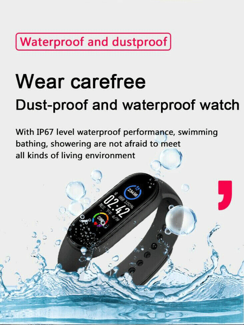 M5 Smart Watch 5 Real Heart Rate Blood Pressure Wristbands Sport Smartwatch Monitor Health Fitness Tracker Watches Bluetooth Call Bracelet