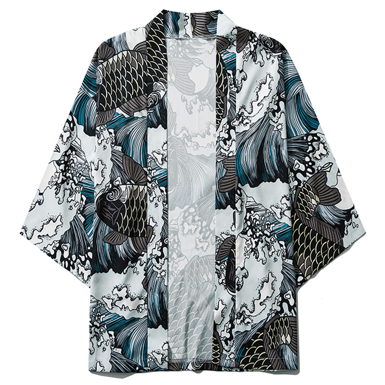 2021 New Aelfric Eden Summer Japanese Kimono Jacket Oversized Fish Seawaves Print Hip Hop Japan Streetwear Front Open Coat Harajuku Sjwv, Black
2021 New Aelfric Eden Summer Japanese Kimono Jacket Oversized Fish Seawaves Print Hip Hop Japan Streetwear Front Open Coat Harajuku Sjwv, Black