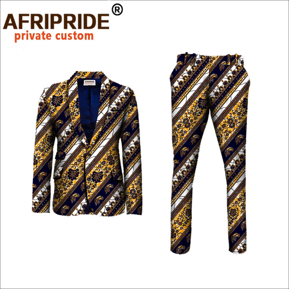 African Men's Jacket Pants 2 Pieces Suits Coat Outfit Blazer Dashikis Print Wax A731605, 614
African Men's Jacket Pants 2 Pieces Suits Coat Outfit Blazer Dashikis Print Wax A731605, 614