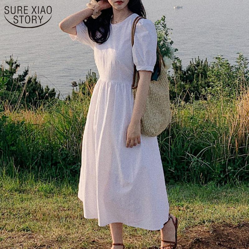 Casual Dresses Chic Solid Cotton White O-Neck Dress Korean Fashion Summer For Women Sweet French Party Vestidos 14148, Black;gray
Casual Dresses Chic Solid Cotton White O-Neck Dress Korean Fashion Summer For Women Sweet French Party Vestidos 14148, Black;gray
