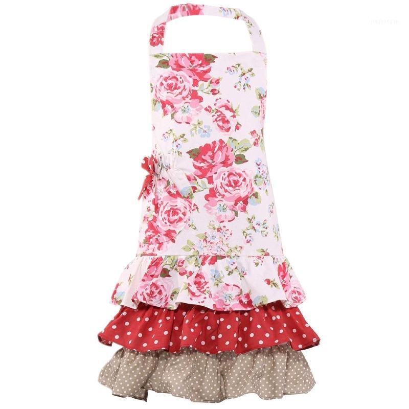 Cotton Canvas with Flounces Kitchen Home Cooking Apron1
