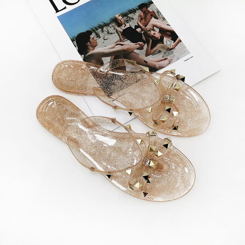 Designer Sandals Rivets Flip Flops Beach Slippers New Femme Summer Big Bowknot Women Flat Jelly Shoes, Package
Designer Sandals Rivets Flip Flops Beach Slippers New Femme Summer Big Bowknot Women Flat Jelly Shoes, Package